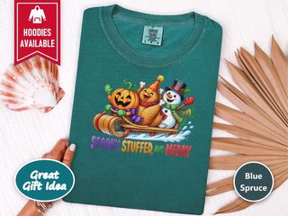 Spooky Stuffed And Merry Watercolor Sleigh Ride funny shirt - photo 7