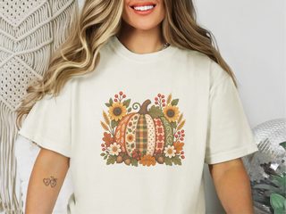 Patchwork Quilted Floral Pumpkin funny shirt - photo 7