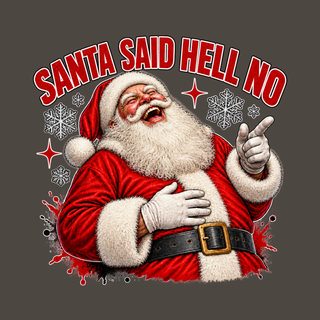 Laughing Santa Said Hell No Vintage Santa Shirt Funny Holiday Tee