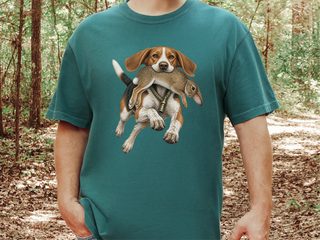 Beagle Hunting Wild Rabbit doodle dog shirt - photo 7