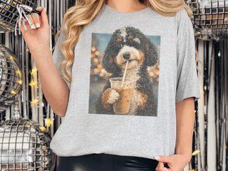 Bernedoodle Iced Coffee Cool Dog doodle dog shirt - photo 3