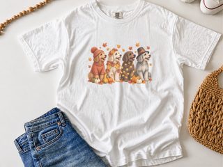 Colorful Watercolor Fall Goldendoodles doodle dog shirt - photo 2