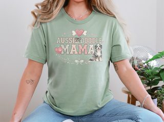 Aussiedoodle Mama Paw Print Heart Bone Crest - photo 4