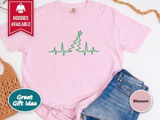 Grandpa Christmas Tree Heartbeat funny shirt - photo 3
