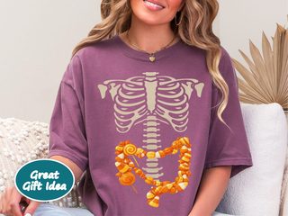 Candy Corn Skeleton Intestines funny shirt - photo 4