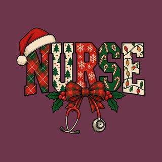 Funny Nurse Christmas Shirt - Christmas Nurse Santa Hat Stethoscope