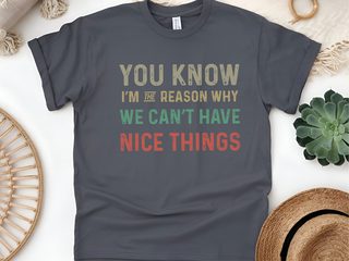 You know, I’m the reason we can’t have nice things. funny shirt - photo 5