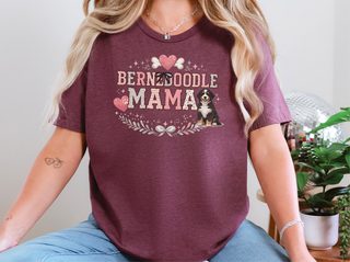 Bernedoodle Mama Heart Dog Bone Crest doodle dog shirt - photo 6