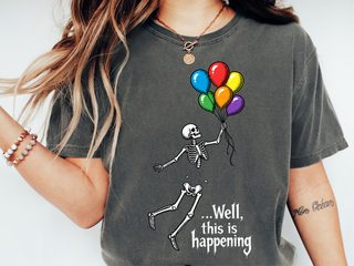 Floating Separated Skeleton Balloons funny shirt - photo 1