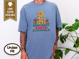 Golden Retriever Santa Intruder doodle dog shirt - photo 6