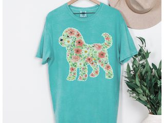 Comfort Colors Cockapoo Floral Silhouette doodle dog shirt - photo 8
