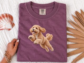 Running Maltipoo Speed Lines doodle dog shirt - photo 7