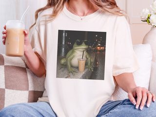 Sir Froggy Iced Coffee funny shirt - photo 7