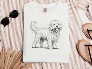 Comfort Colors Golden Doodle Sketch doodle dog shirt - photo 1