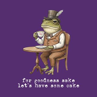 For Goodness Sake, Cake! Whimsical Dapper Frog Tea Party Dessert Shirt