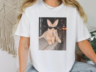 Cool Bunny Sunglasses Iced Coffee funny shirt - photo 4
