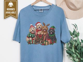 Goldendoodles Christmas Sleigh Group doodle dog shirt - photo 5