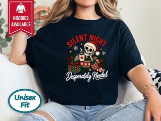 Skeleton Santa Silent Night Needed funny shirt - photo 3