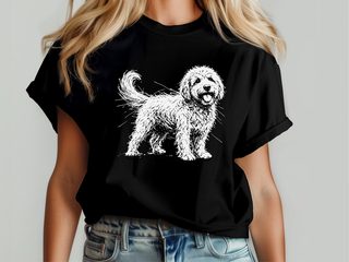 Goldendoodle Sketch funny shirt - photo 3