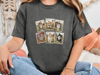 Vintage Country Cats Stamps funny shirt - photo 2
