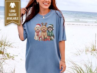 Christmas Maltipoo Dogs Trio doodle dog shirt - photo 6