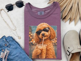 Comfort Colors Cavapoo Iced Coffee Cool Dog doodle dog shirt - photo 5