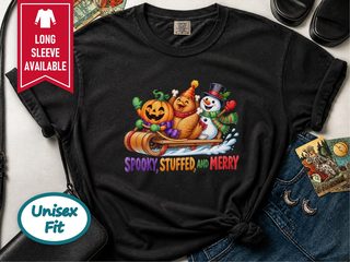 Spooky Stuffed And Merry Watercolor Sleigh Ride funny shirt - photo 3