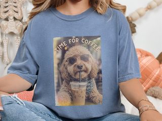 Time For Coffee doodle dog shirt - photo 5