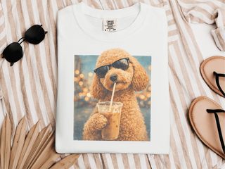 Comfort Colors Cockapoo Iced Coffee Cool Dog doodle dog shirt - photo 1