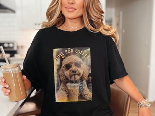 Time For Coffee doodle dog shirt - photo 2