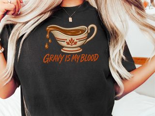 Gravy Is My Blood Embroidery funny shirt - photo 1