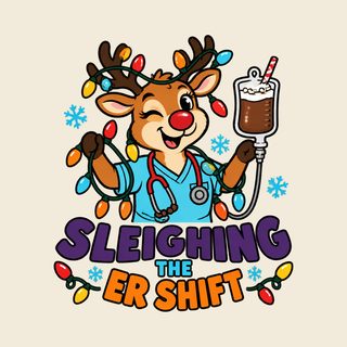 Reindeer Nurse Sleighing Er Shift Er Christmas Shirt Nurse Top