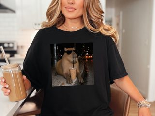 Cool Capybara Iced Coffee funny shirt - photo 1