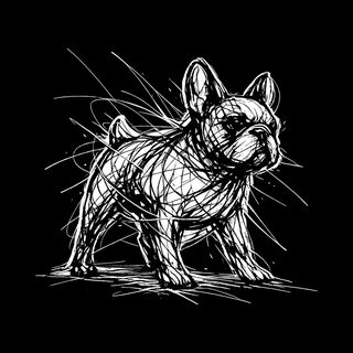 Minimalist French Bulldog Sketch Art T-Shirt - Frenchie Lover Gift