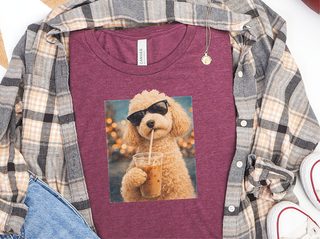 Maltipoo Iced Coffee Cool Dog doodle dog shirt - photo 6