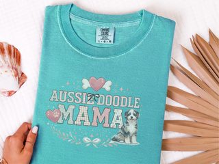 Comfort Colors Aussiedoodle Mama Paw Print Heart Bone Crest - photo 8