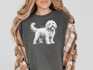 Comfort Colors Golden Doodle Sketch doodle dog shirt - photo 3