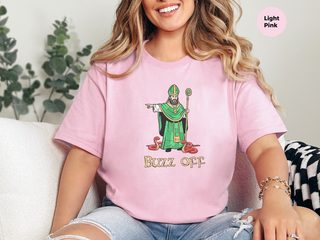 Buzz off St. Patrick Kicking Out Snakes funny shirt - photo 6