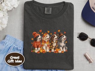 Autumn Sheepadoodles With Pumpkins doodle dog shirt - photo 5