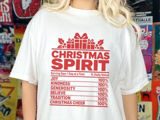 Christmas Spirit Nutrition Label2 funny shirt - photo 2