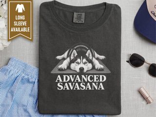 Husky Advanced Savasana Yoga doodle dog shirt - photo 4