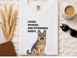 Derpy German Shepherd doodle dog shirt - photo 1