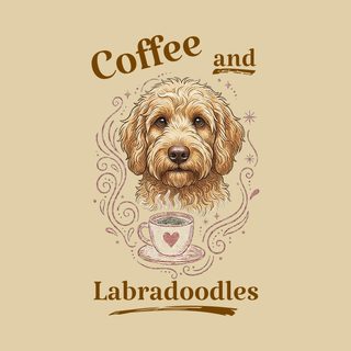 Coffee And Labradoodles Labradoodle Mom Gift Vintage Comfort Colors Tee