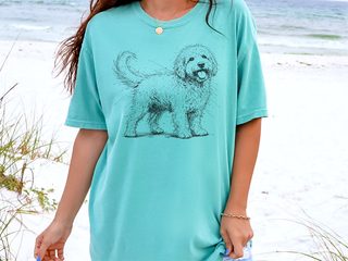 Comfort Colors Golden Doodle Sketch doodle dog shirt - photo 8