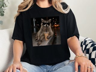 Cool Raccoon Iced Coffee funny shirt - photo 2