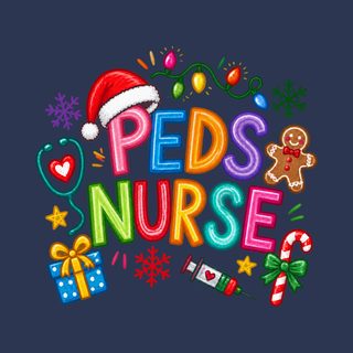 Christmas Peds Nurse Holiday Doodle Pediatric Nurse Sweatshirt