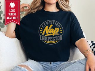 Certified Nap Inspector Round Badge funny shirt - photo 3