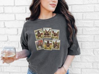 Cute Country Bat Postage Stamps funny shirt - photo 5