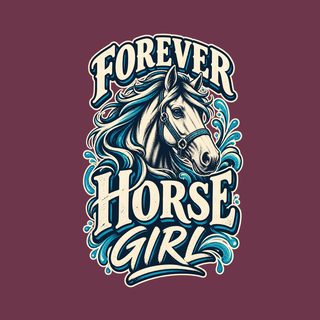 Forever Horse Girl Vintage Garment-Dyed Heavyweight Crew Neck Tee
