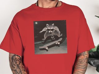 Raccoon At The Skatepark funny shirt - photo 4